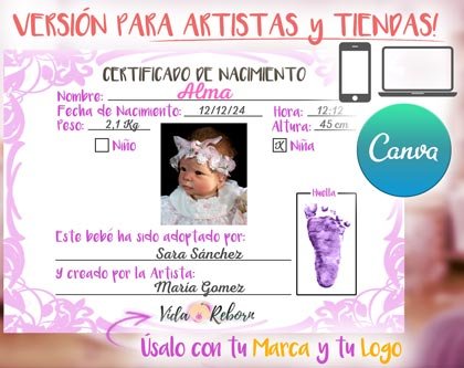 Certificado para Artistas Reborn